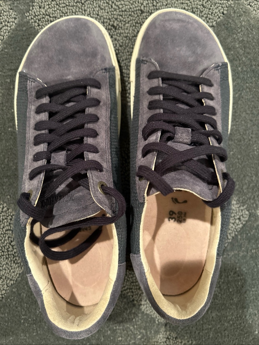 Women’s Birkenstock Blue Suede Lace-Up Sneakers 39E (8 1/2 W)